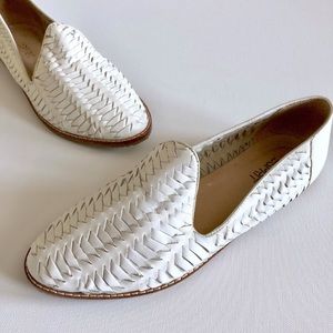 Vintage leather ESPIRIT woven flats